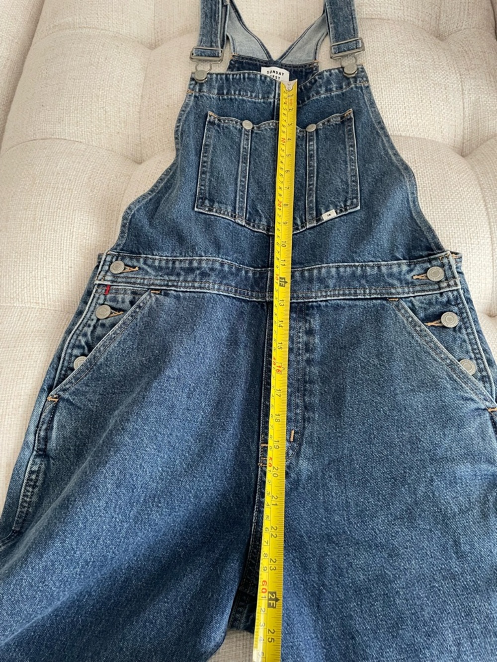 Sunday Best Overheard Overalls Dungarees Now and Forever Medium Indigo Wash - Picture 12 of 14